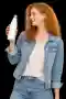 Woman holding a water bottle